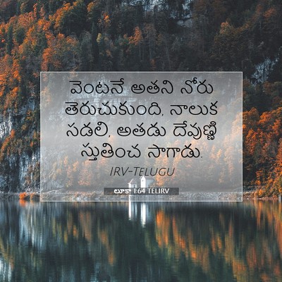 Picture 07 - లూకా 1:64 TELIRV - వెంటనే అతని నోరు - Bible Verse Picture