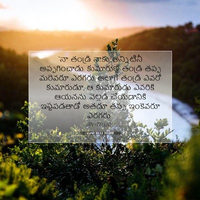 Picture 07 - లూకా 10:22 TELIRV - “నా తండ్రి నాకు - Bible Verse Picture