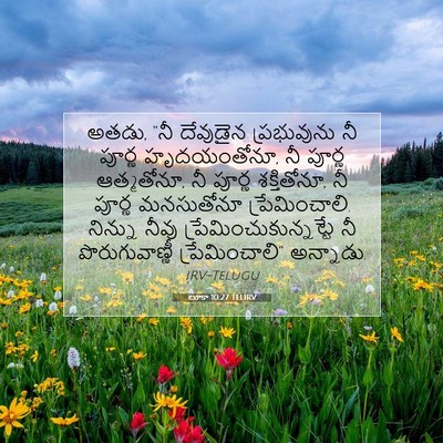 Picture 07 - లూకా 10:27 TELIRV - అతడు, “నీ దేవుడైన - Bible Verse Picture