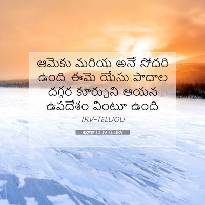 Picture 07 - లూకా 10:39 TELIRV - ఆమెకు మరియ అనే - Bible Verse Picture