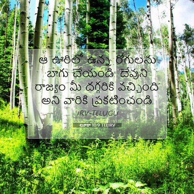 Picture 07 - లూకా 10:9 TELIRV - ఆ ఊరిలో ఉన్న - Bible Verse Picture
