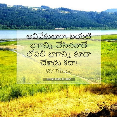 Picture 07 - లూకా 11:40 TELIRV - అవివేకులారా, బయటి - Bible Verse Picture