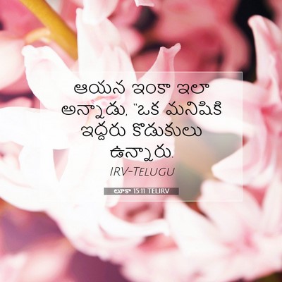 Picture 07 - లూకా 15:11 TELIRV - ఆయన ఇంకా ఇలా - Bible Verse Picture