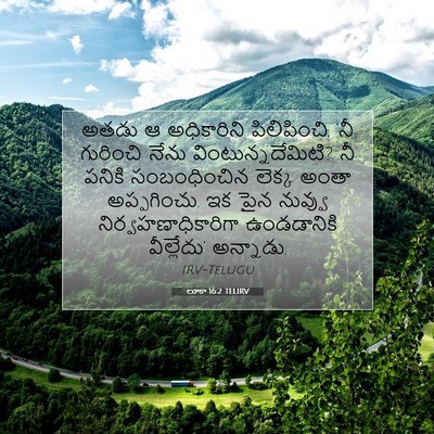 Picture 07 - లూకా 16:2 TELIRV - అతడు ఆ అధికారిని - Bible Verse Picture