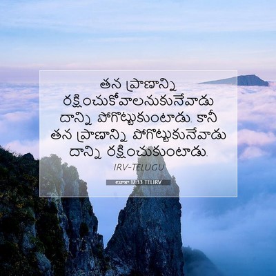 Picture 07 - లూకా 17:33 TELIRV - తన ప్రాణాన్ని - Bible Verse Picture