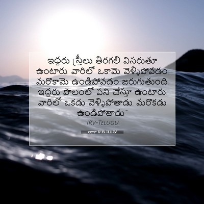 Picture 07 - లూకా 17:35 TELIRV - ఇద్దరు స్త్రీలు - Bible Verse Picture