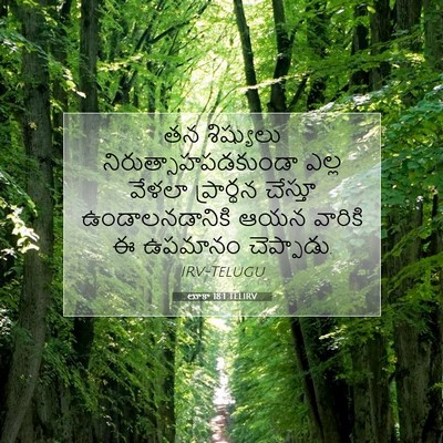 Picture 07 - లూకా 18:1 TELIRV - తన శిష్యులు - Bible Verse Picture