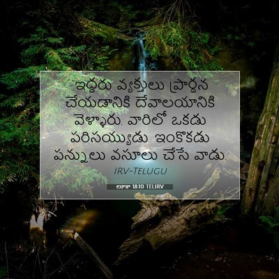 Picture 07 - లూకా 18:10 TELIRV - “ఇద్దరు వ్యక్తులు - Bible Verse Picture