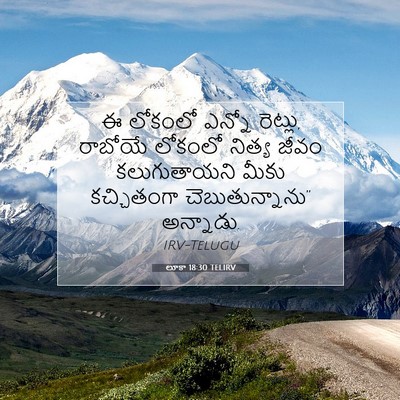 Picture 07 - లూకా 18:30 TELIRV - ఈ లోకంలో ఎన్నో - Bible Verse Picture