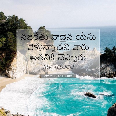 Picture 07 - లూకా 18:37 TELIRV - నజరేతు వాడైన యేసు - Bible Verse Picture