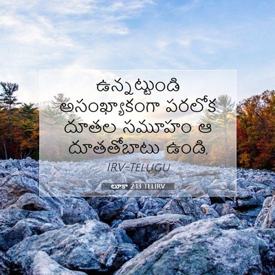 Picture 07 - లూకా 2:13 TELIRV - ఉన్నట్టుండి - Bible Verse Picture
