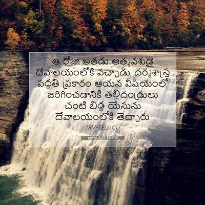 Picture 07 - లూకా 2:27 TELIRV - ఆ రోజు అతడు - Bible Verse Picture