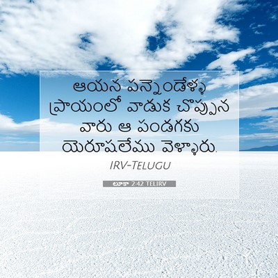 Picture 07 - లూకా 2:42 TELIRV - ఆయన పన్నెండేళ్ళ - Bible Verse Picture