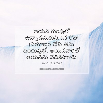Picture 07 - లూకా 2:44 TELIRV - ఆయన గుంపులో - Bible Verse Picture