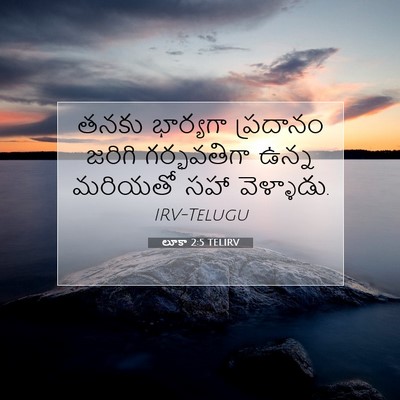 Picture 07 - లూకా 2:5 TELIRV - తనకు భార్యగా - Bible Verse Picture