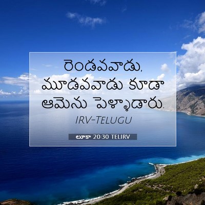 Picture 07 - లూకా 20:30 TELIRV - రెండవవాడు, - Bible Verse Picture