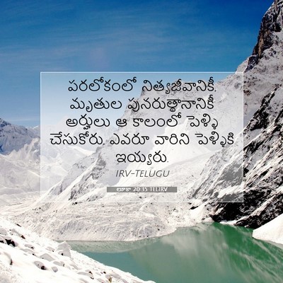Picture 07 - లూకా 20:35 TELIRV - పరలోకంలో - Bible Verse Picture