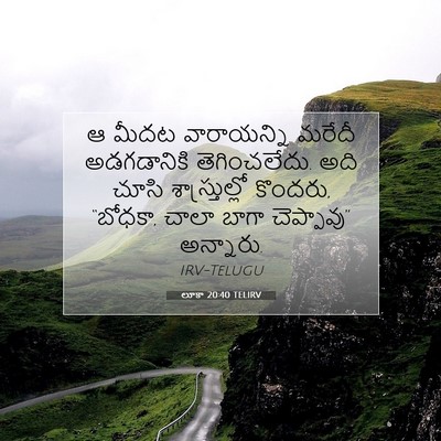 Picture 07 - లూకా 20:40 TELIRV - ఆ మీదట వారాయన్ని - Bible Verse Picture
