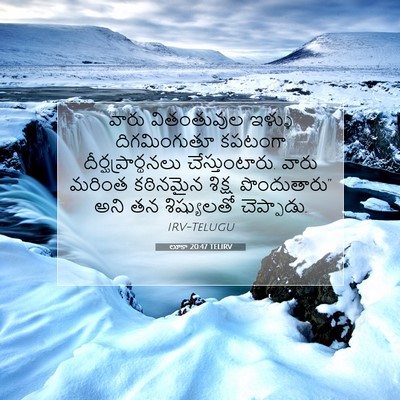 Picture 07 - లూకా 20:47 TELIRV - వారు వితంతువుల - Bible Verse Picture