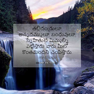 Picture 07 - లూకా 21:16 TELIRV - తల్లిదండ్రులూ, - Bible Verse Picture