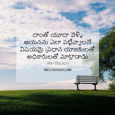 Picture 07 - లూకా 22:4 TELIRV - దాంతో యూదా వెళ్ళి - Bible Verse Picture