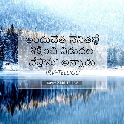 Picture 07 - లూకా 23:16 TELIRV - అందుచేత నేనితణ్ణి - Bible Verse Picture