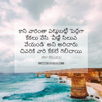 Picture 07 - లూకా 23:23 TELIRV - కాని వారంతా - Bible Verse Picture
