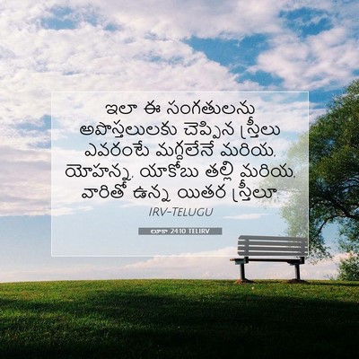 Picture 07 - లూకా 24:10 TELIRV - ఇలా ఈ సంగతులను - Bible Verse Picture