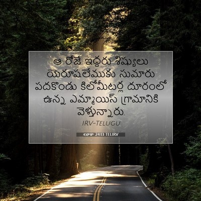 Picture 07 - లూకా 24:13 TELIRV - ఆ రోజే ఇద్దరు - Bible Verse Picture