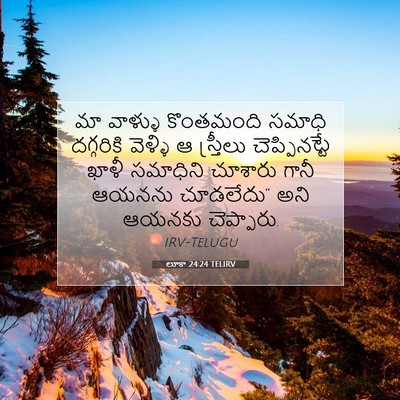 Picture 07 - లూకా 24:24 TELIRV - మా వాళ్ళు - Bible Verse Picture