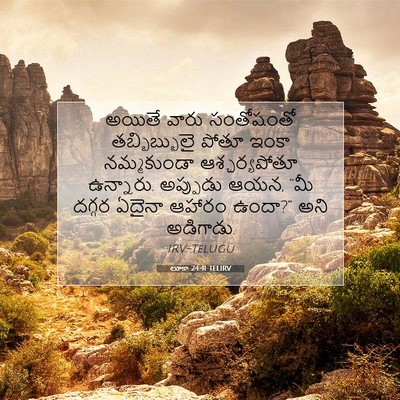 Picture 07 - లూకా 24:41 TELIRV - అయితే వారు - Bible Verse Picture