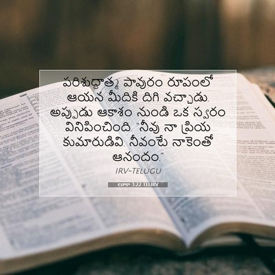 Picture 07 - లూకా 3:22 TELIRV - పరిశుద్ధాత్మ - Bible Verse Picture