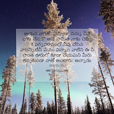 Picture 07 - లూకా 4:23 TELIRV - ఆయన వారితో, - Bible Verse Picture