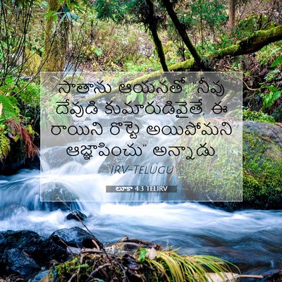 Picture 07 - లూకా 4:3 TELIRV - సాతాను ఆయనతో, - Bible Verse Picture