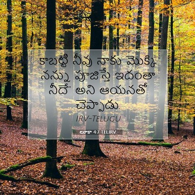 Picture 07 - లూకా 4:7 TELIRV - కాబట్టి నీవు నాకు - Bible Verse Picture