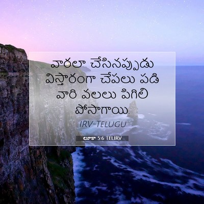 Picture 07 - లూకా 5:6 TELIRV - వారలా చేసినప్పుడు - Bible Verse Picture