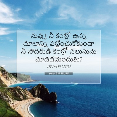 Picture 07 - లూకా 6:41 TELIRV - నువ్వు నీ కంట్లో - Bible Verse Picture