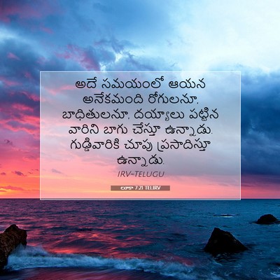 Picture 07 - లూకా 7:21 TELIRV - అదే సమయంలో ఆయన - Bible Verse Picture