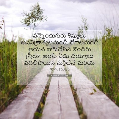 Picture 07 - లూకా 8:2 TELIRV - పన్నెండుగురు - Bible Verse Picture