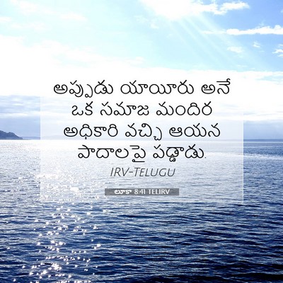 Picture 07 - లూకా 8:41 TELIRV - అప్పుడు యాయీరు - Bible Verse Picture