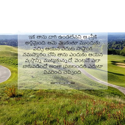 Picture 07 - లూకా 8:47 TELIRV - ఇక తాను దాగి - Bible Verse Picture