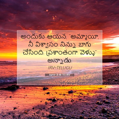 Picture 07 - లూకా 8:48 TELIRV - అందుకు ఆయన, - Bible Verse Picture