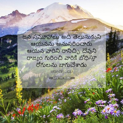 Picture 07 - లూకా 9:11 TELIRV - జన సమూహాలు అది - Bible Verse Picture