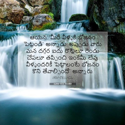 Picture 07 - లూకా 9:13 TELIRV - ఆయన, “మీరే వీళ్ళకి - Bible Verse Picture