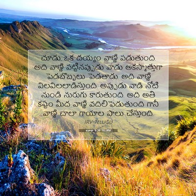 Picture 07 - లూకా 9:39 TELIRV - చూడు, ఒక దయ్యం - Bible Verse Picture