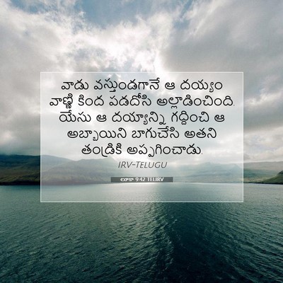 Picture 07 - లూకా 9:42 TELIRV - వాడు వస్తుండగానే - Bible Verse Picture