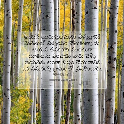 Picture 07 - లూకా 9:52 TELIRV - ఆయన యెరూషలేముకు - Bible Verse Picture