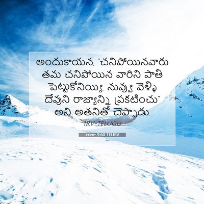 Picture 07 - లూకా 9:60 TELIRV - అందుకాయన, - Bible Verse Picture
