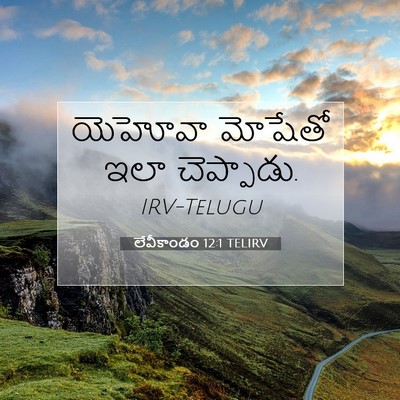 Picture 07 - లేవీకాండం 12:1 TELIRV - యెహోవా మోషేతో ఇలా - Bible Verse Picture