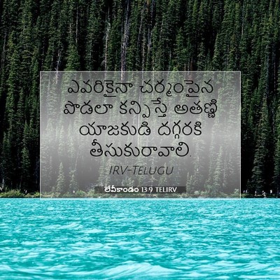 Picture 07 - లేవీకాండం 13:9 TELIRV - ఎవరికైనా చర్మంపైన - Bible Verse Picture